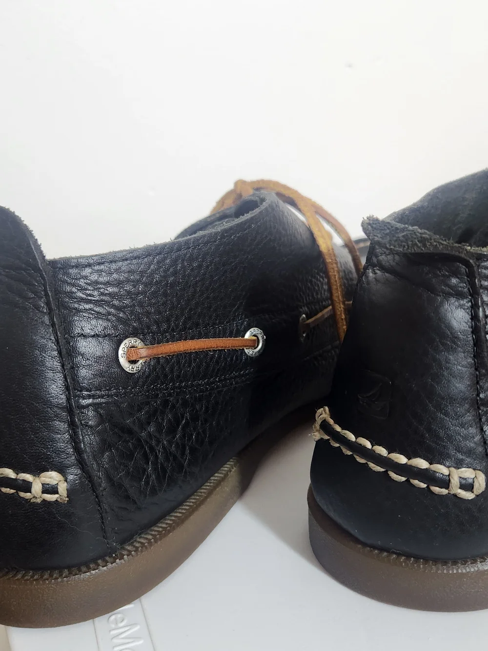 Sperry Mens Black Leather Lace-up Chukka Boots Size 13